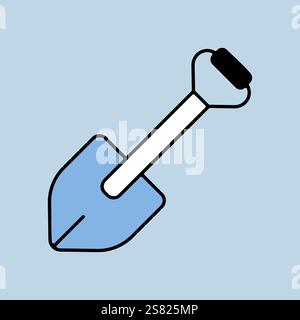 Camping shovel for expedition icon vector. Graph symbol for travel and tourism web site and apps design, logo, app, UI Stock Vector