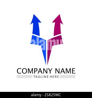 Arrow vector illustration icon Logo Template design Stock Vector
