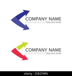 Arrow vector illustration icon Logo Template design Stock Vector