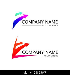Arrow vector illustration icon Logo Template design Stock Vector