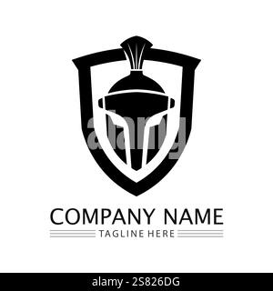 spartan logo icon designs vector Stock Vector