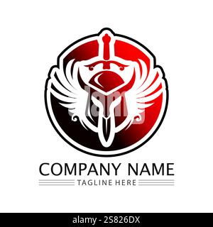 spartan logo icon designs vector Stock Vector