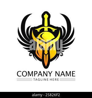 spartan logo icon designs vector Stock Vector