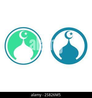 islamic icon and ramadhan logo design vector graphic sign Stock Vector