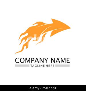 fire flame logo icon vector design template Stock Vector
