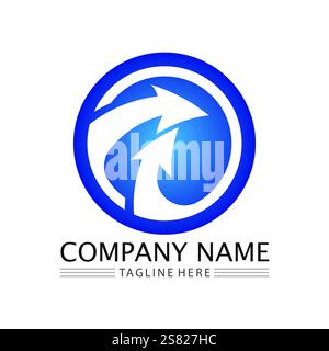 Arrow vector illustration icon Logo Template design Stock Vector