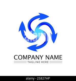 Arrow vector illustration icon Logo Template design Stock Vector
