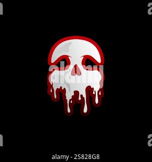skull and bones icon logo design vector graphic illustration Stock Vector