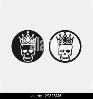 skull and bones icon logo design vector graphic illustration Stock Vector