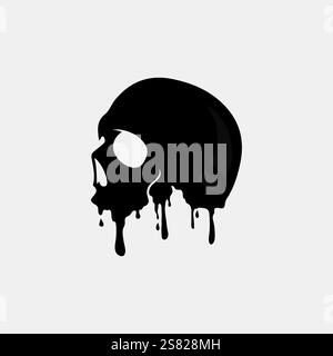 skull and bones icon logo design vector graphic illustration Stock Vector