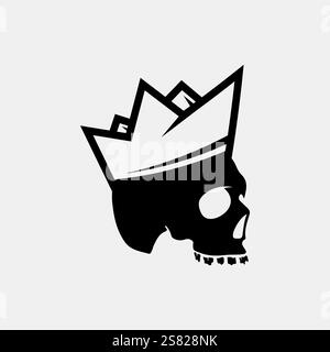 skull and bones icon logo design vector graphic illustration Stock Vector