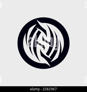 black tribal vector logo design icon and sign tribal Stock Vector