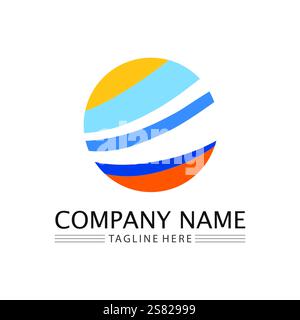 water splash blue color circle template on black  background vector Stock Vector
