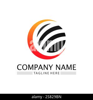 Circle logo and symbol vector icon template app Stock Vector