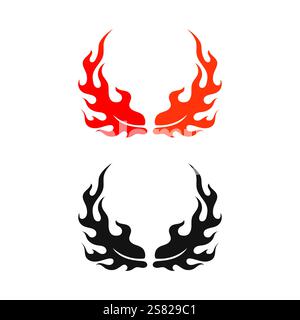 fire flame logo icon vector design template Stock Vector