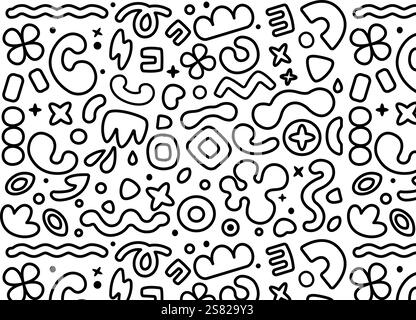 Pattern of abstract figures. Vector illustration. Stock Vector