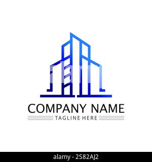 Building logo vector illustration design,Real Estate logo template, Logo symbol icon Stock Vector