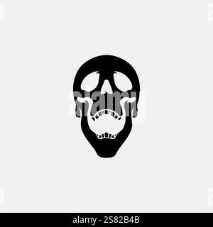 skull and bones icon logo design vector graphic illustration Stock Vector