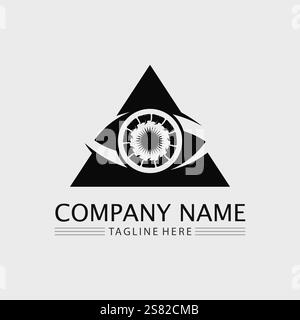 Branding Identity Corporate Eye Care vector logo design Stock Vector