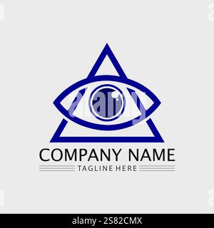 Branding Identity Corporate Eye Care vector logo design Stock Vector