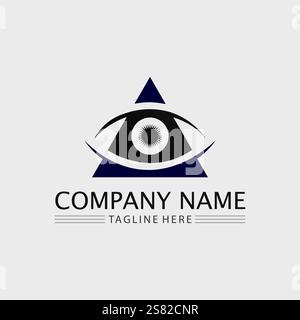 Branding Identity Corporate Eye Care vector logo design Stock Vector