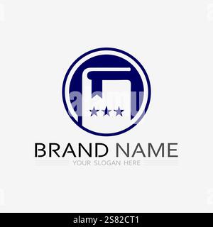 Book logo vector and illustration education icon Stock Vector