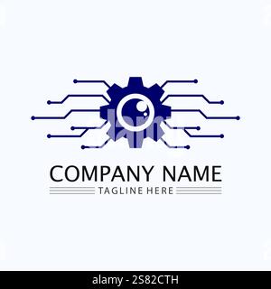 Branding Identity Corporate Eye Care vector logo design Stock Vector