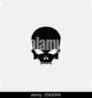 skull and bones icon logo design vector graphic illustration Stock Vector