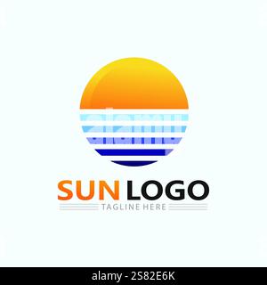 Sun Vector illustration Icon Logo Template design Stock Vector