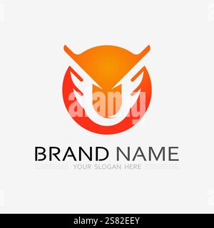 Initial letter U logo business and design icon vector Stock Vector
