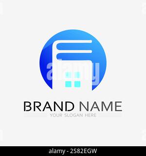 Book logo vector and illustration education icon Stock Vector