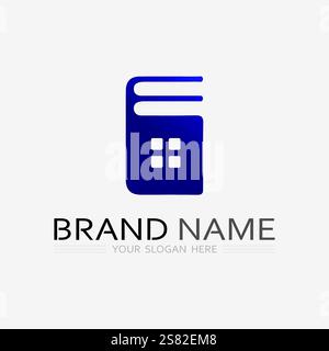 Book logo vector and illustration education icon Stock Vector