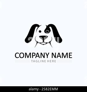 Dog logo and icon animal vector illustration design graphic Stock Vector