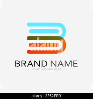 Book logo vector and illustration education icon Stock Vector