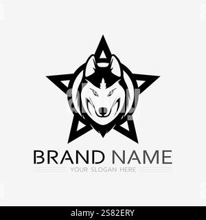 Dog logo and icon animal vector illustration design graphic Stock Vector