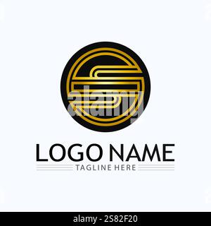 S logo and Business corporate S letter logo design vector Stock Vector