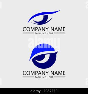 Branding Identity Corporate Eye Care vector logo design Stock Vector