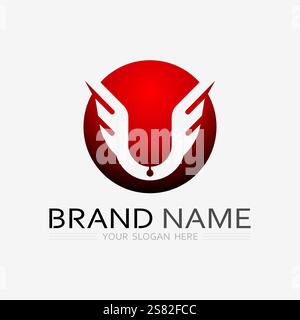 Initial letter U logo business and design icon vector Stock Vector