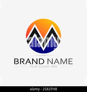 Mountain icon Logo Template Vector illustration design Stock Vector