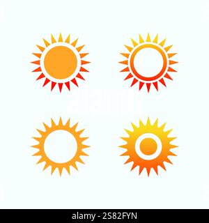 Sun Vector illustration Icon Logo Template design Stock Vector