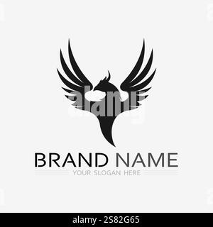 bird logo vector icon design template Stock Vector