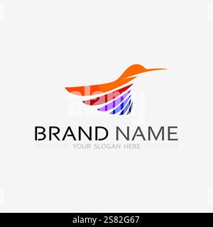bird logo vector icon design template Stock Vector