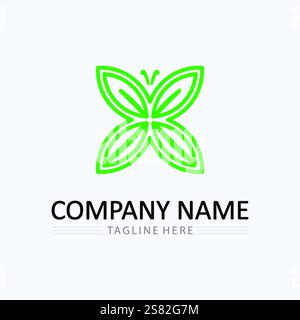 Logos of green Tree leaf ecology nature element vector Stock Vector