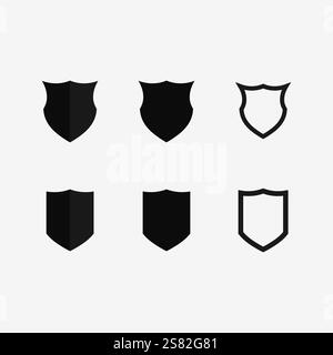 shield logo design vector,shield emblem logo template,logosymbol icon-vector Stock Vector