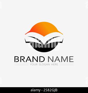 Book logo vector and illustration education icon Stock Vector