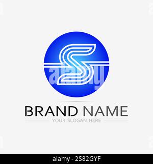 S logo font and S letter logo design vector grahic Stock Vector