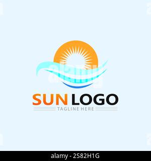 Sun Vector illustration Icon Logo Template design Stock Vector