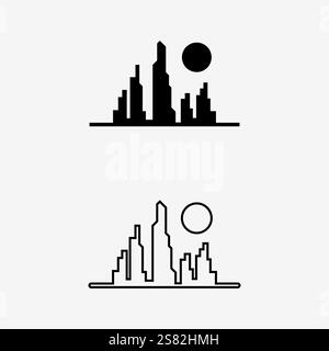 Building logo vector illustration design,Real Estate logo template, Logo symbol icon Stock Vector