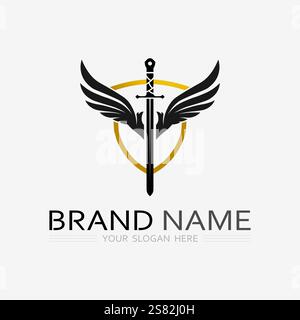 Wings logo vector icon symbol illustration design template Stock Vector