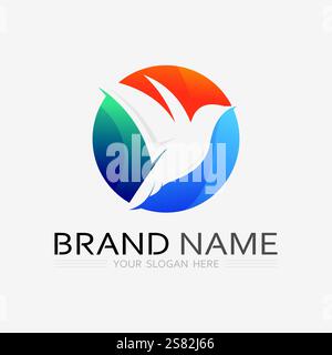 bird logo vector icon design template Stock Vector